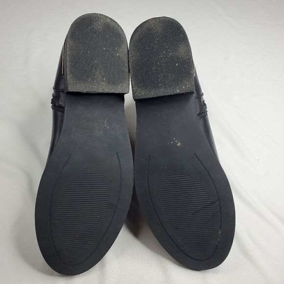 10 WANTED BLACK GOLD faux leather heeled zip BOOTS BOOTIES - Picture 6 of 13